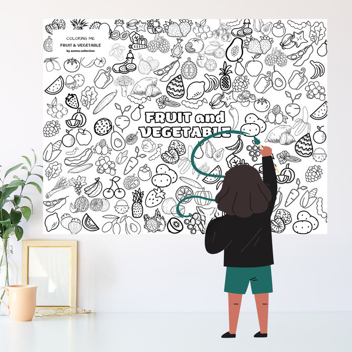 Tebaru Coloring Me Kertas Mewarnai Jumbo Poster Mewarnai Besar Anak Gambar Berkualitas