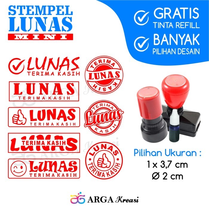 DISKON Stempel Lunas Bulat Kotak Ukuran Kecil Cap Toko Olshop Warna Otomatis