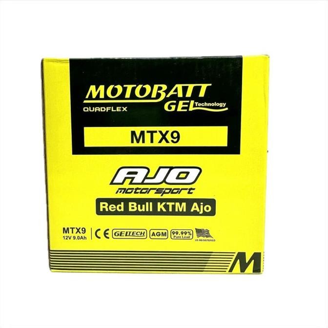 Aki Motor Bajaj Pulsar 180 Motobatt Mtx9 Aki Kering / Aki Gel