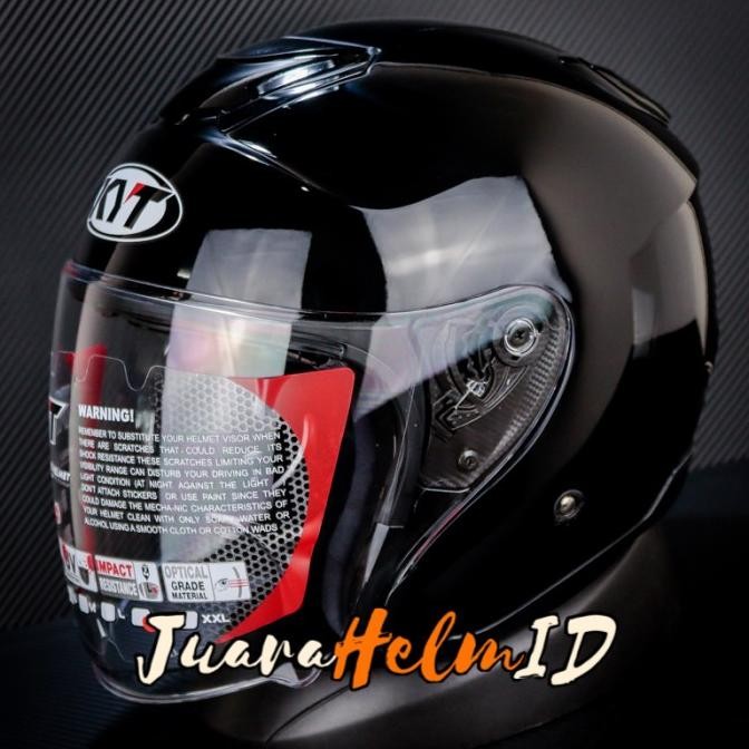 Kyt Helm Kyoto Solid / Black Glossy / Kyoto Half Face