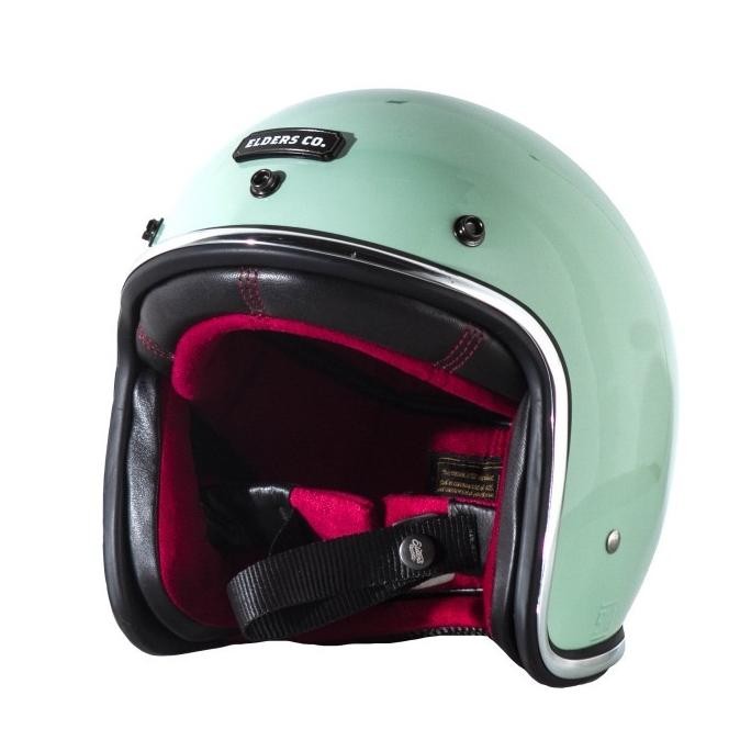 Helm Motor Half Face Sni "Elders Company - Classic" - Hijau Mint