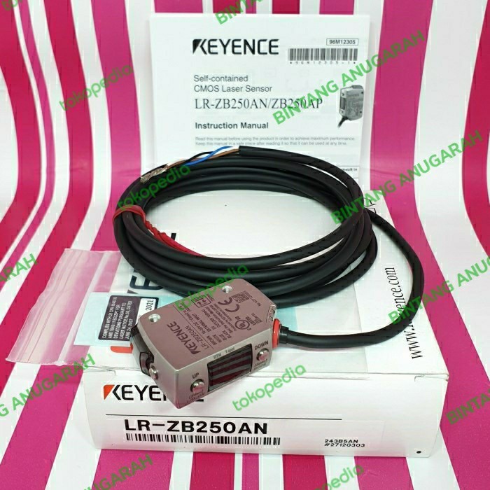PROMO KEYENCE LR-ZB250AN CMOS LASER SENSOR...NPN OUT PUT DNGN JARAK 250MM MURAH
