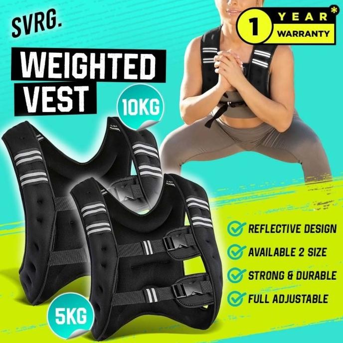 Svarga Weighted Vest | 5Kg | Rompi Beban |Weight Vest Bending