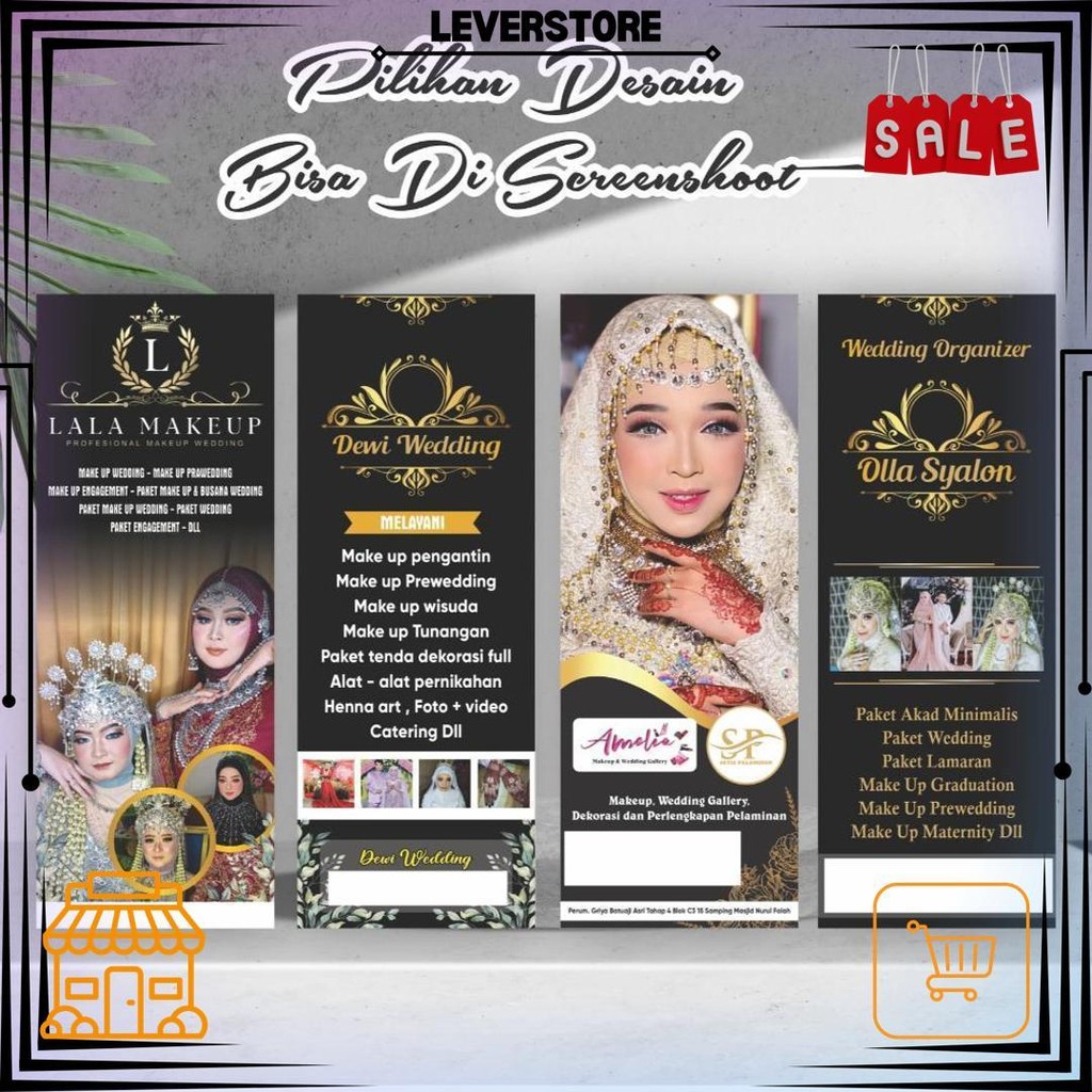 Banner Wedding / Spanduk Banner + Tiang / Stand Banner Acara Wedding / Pernikahan Engagement Khitan 