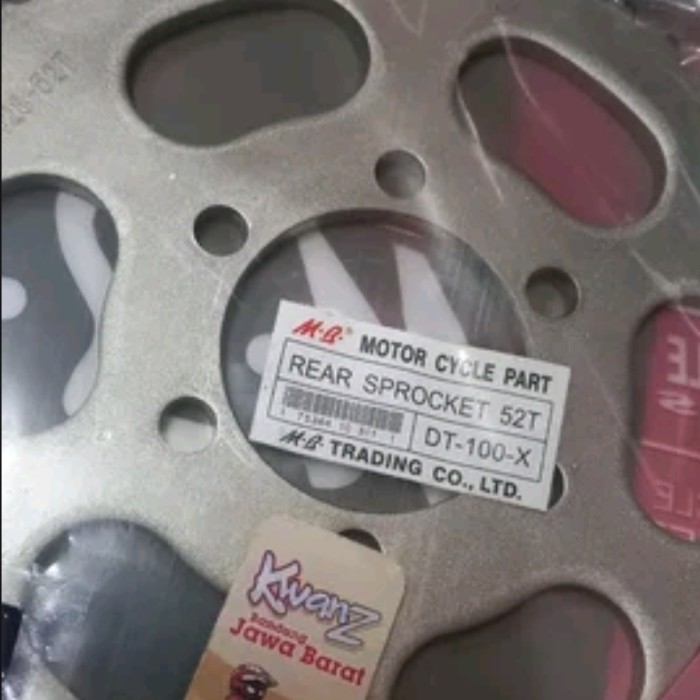 Gear Belakang Yamaha Dt100 Ukuran 52 Gear Belakang Dt100 Gir Belakang Yamaha Dt100 Gigi Tarik Yamaha