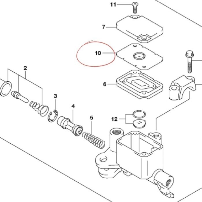 Plat Tutup Tabung Minyak Rem Depan Suzuki Satria Fu Fi Injeksi Ori Sgp Barang Langka