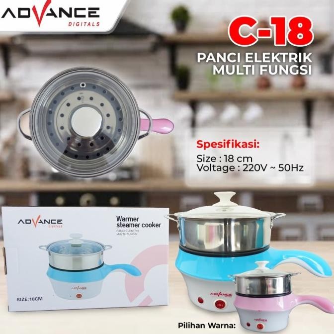 Panci Listrik Advance C18/Multi Fungsi/Ready Stock/ Original Garansi