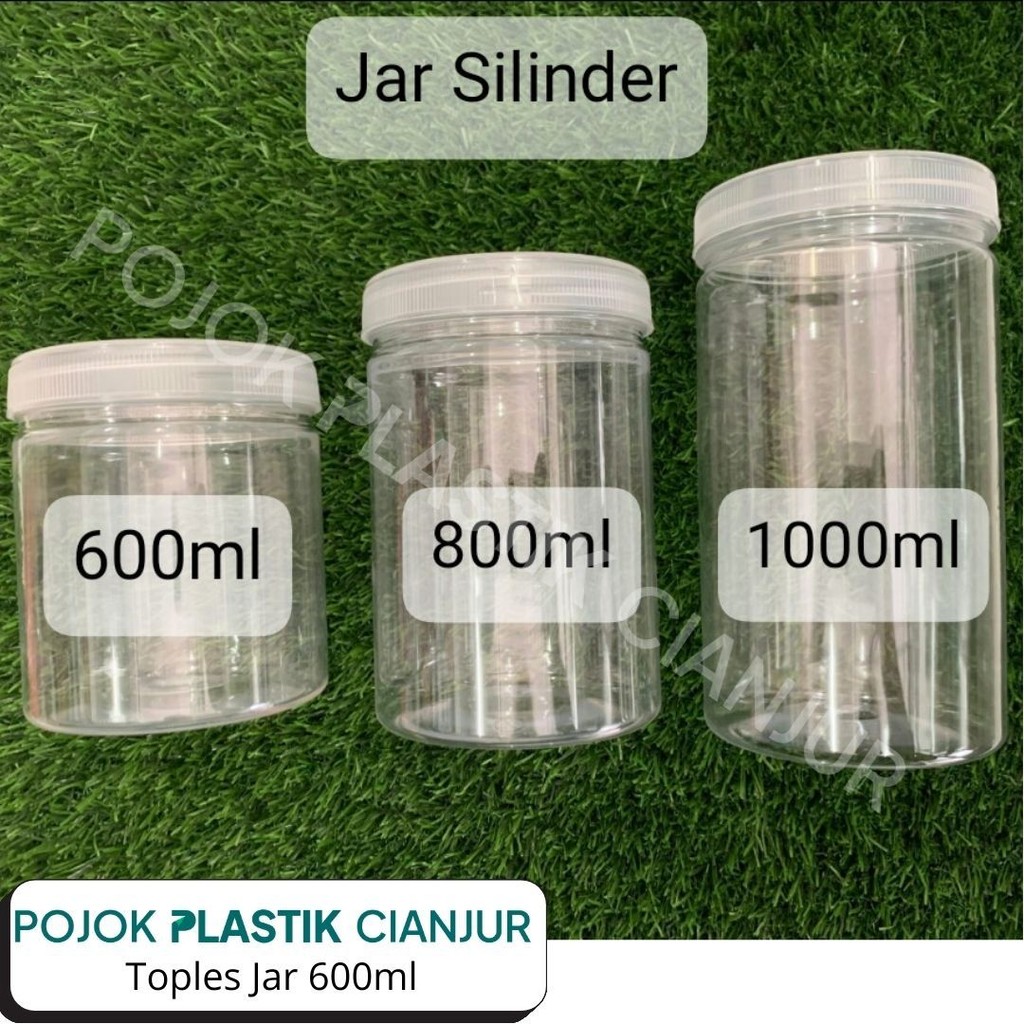 Toples Jar Plastik Bening 600ML