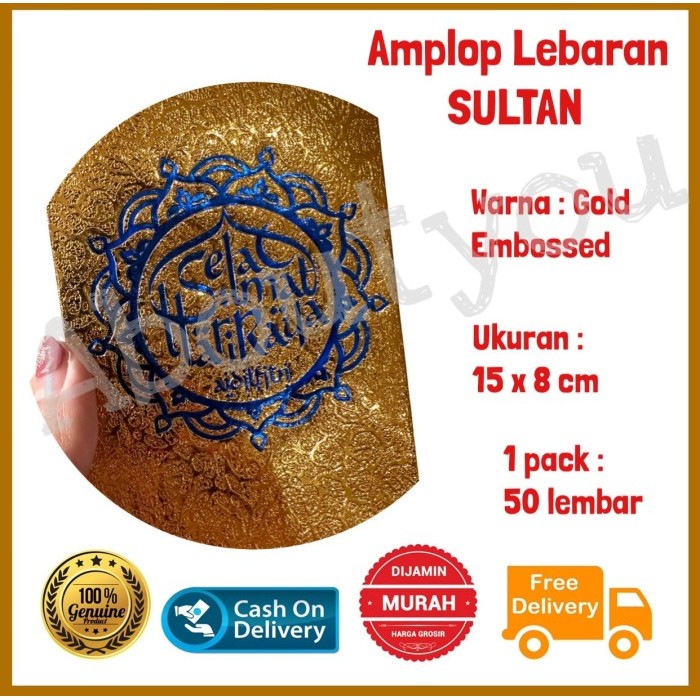 

DAPATKAN SET 50 PCS AMPLOP LEBARAN SULTAN JUMBO ANGPAO EMAS EMBOS ANGPO PREMIUM XDH3