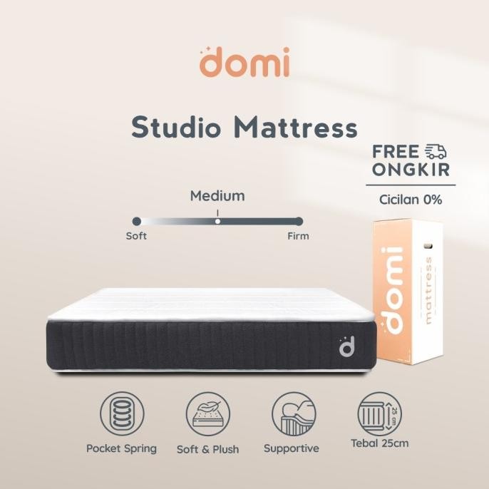 Domi Studio Mattress - Kasur Pocket Spring Bed Motion Isolation