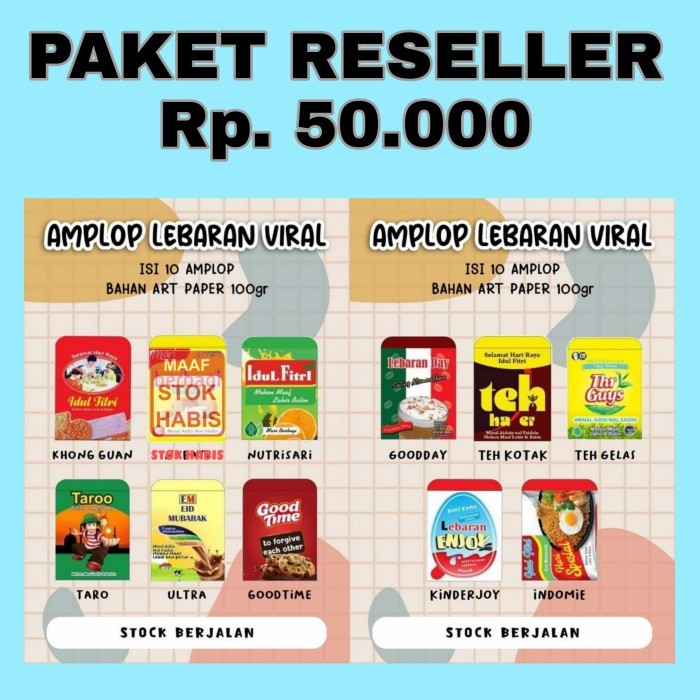 

MILIKI SEGERA PAKET RESELLER AMPLOP LEBARAN KLF5