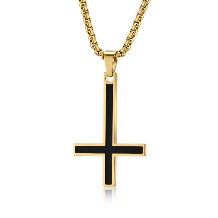 Kalung Salib St Petrus (Salib Terbalik) / Kalung Salib Anti Karat