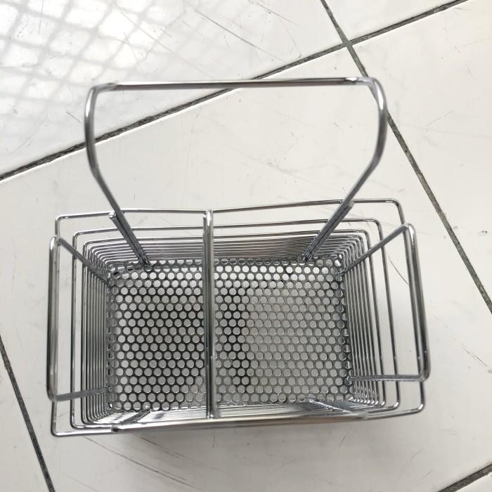 TEMPAT SENDOK GARPU GANTUNG BEDIRI STAINLESS BESI