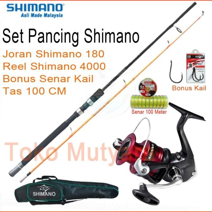 Set Pancing Shimano dan Joran 180 CM Bonus Tas Lengkap
