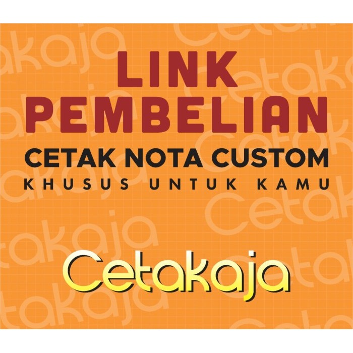 

Ready Link Pembelian Produk (12) Custom Printing - Cetak Aja