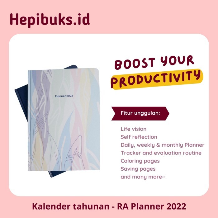 Ready Planner 2022 Agenda Jurnal Diary Notebook untuk Sekolah Kerja Hepibuks
