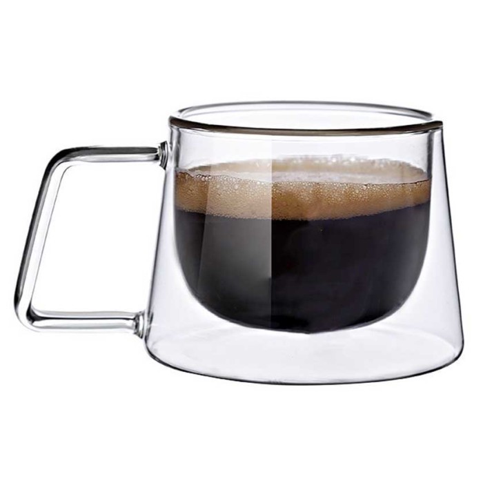 Onetwocup Cangkir Kopi Cafe Anti Panas Gelas Mug Unik Double Wall