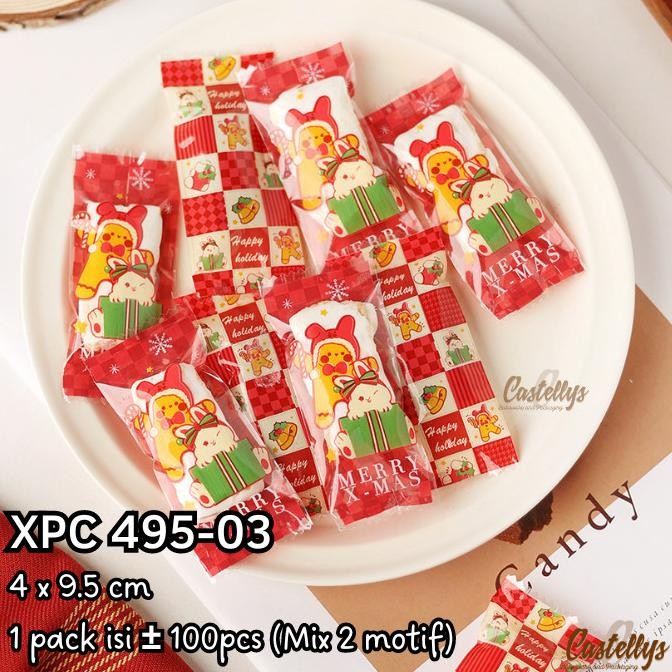 

langsung order saja] Plastik Cookies Natal XPC 495-03 Kue Kering Permen Snack Christmas