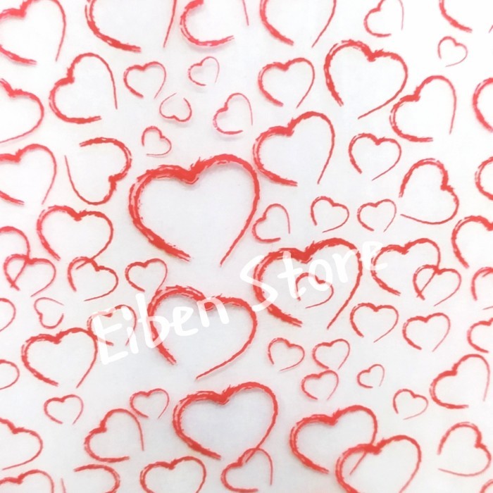 

COKLAT TRANSFER/ TRANSFER SHEET VALENTINE LOVE RED 30X40CM