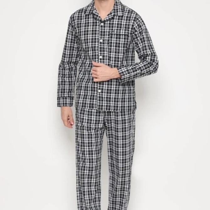 PYJAMAS LONG PANT celana tidur pria panjang piama kolor kotak dalaman Terlaris