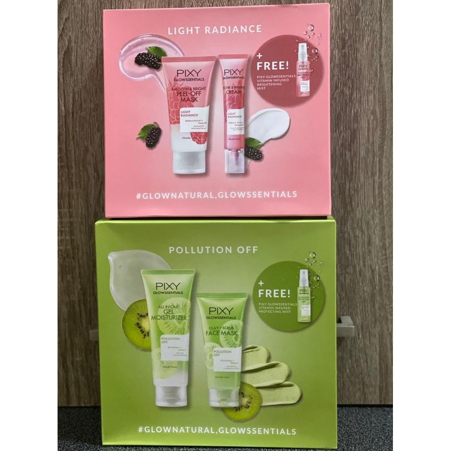 Sale Pixy Bundling Package Glow Essential Light Radiance Pollution Off