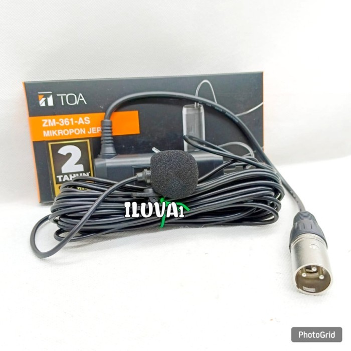 MIC IMAM JEPIT CLIP ON TOA JACK XLR MALE
