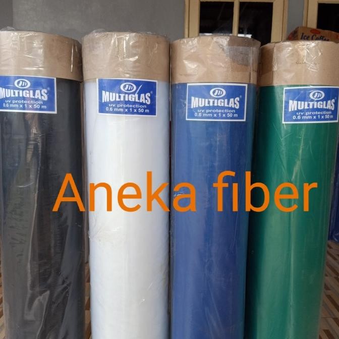 fiber Multiglas, plastik penutup pagar polos (1 roll = 50 meter)