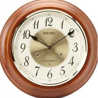 Jam Dinding Seiko Qxm283B Original Kayu Aluminium Melodi Qxm283