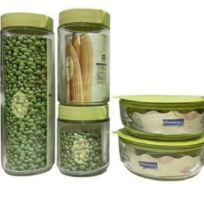 |Bestseller| MARINE BOWL SET EVER GREEN/TOPLES MANGKOK KACA SET GLASSWARE