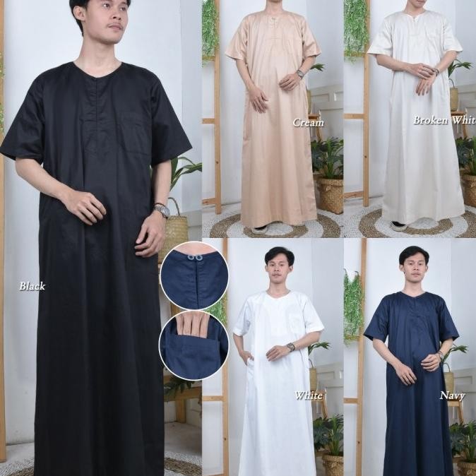Jubah Gamis Pria Lengan Pendek Original
