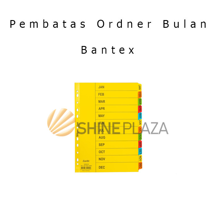

PEMBATAS ORDNER BANTEX BULAN A4 6059 - CARDBOARD INDEX & DIVIDER