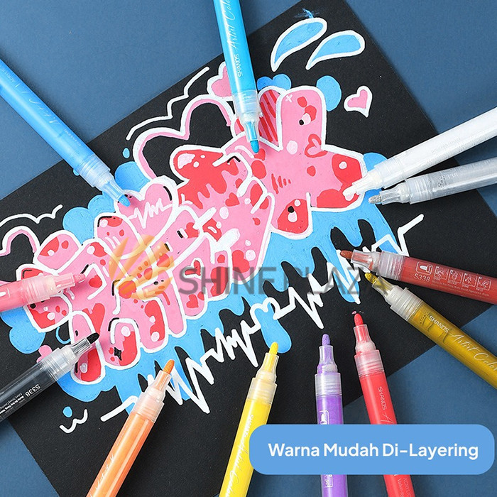 

MORANDI COLOR ACRYLIC PAINT MARKER - SPIDOL PERMANENT CAT AKRILIK PERMANEN WARNA