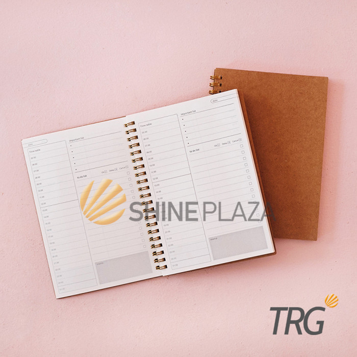 

BUKU NOTEBOOK - KRAFT COVER SPIRAL DAILY PLANNER