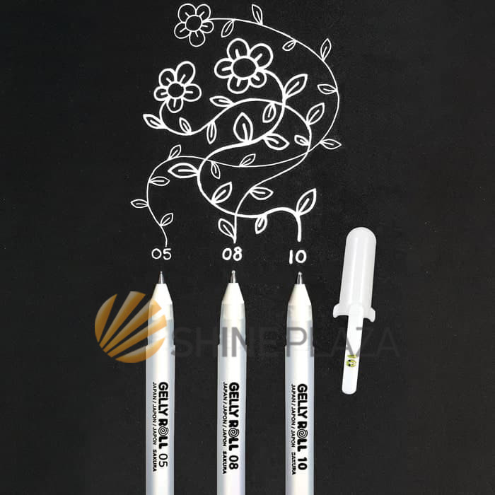 

SAKURA GELLY ROLL CLASSIC WHITE GEL PEN - PULPEN GEL PUTIH 0.5MM 1.0MM