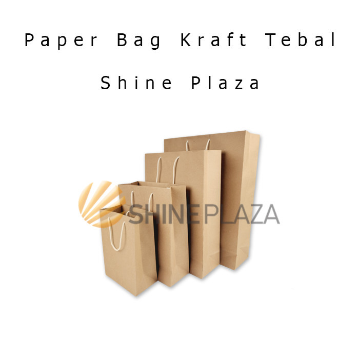 

PAPER BAG POLOS UKURAN KECIL SEDANG BESAR BAHAN KRAFT TEBAL 150GSM - TAS KARTON KANTONG PENYIMPANAN