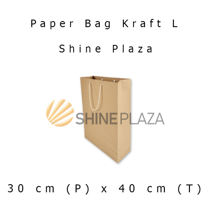 

PAPER BAG POLOS UKURAN LARGE 30X40 CM BAHAN KRAFT TEBAL 150GSM - TAS KARTON KANTONG PENYIMPANAN