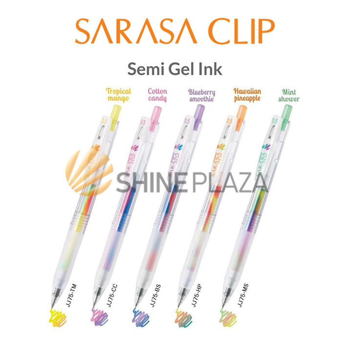 

PULPEN GEL ZEBRA SARASA CLIP MARBLE COLOR 0.5MM - BOLPEN PENA PEN WARNA 0,5 MM