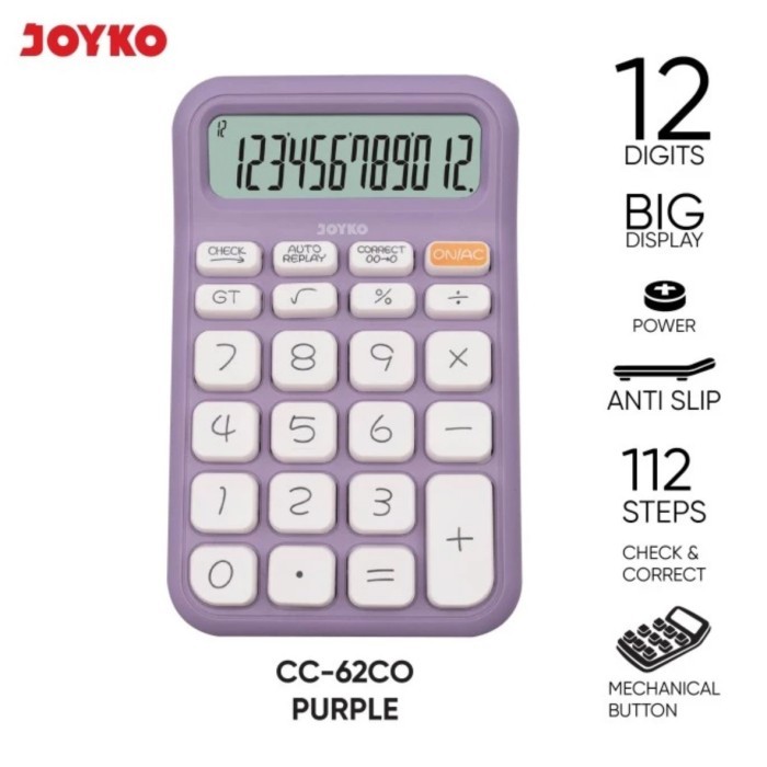 

CALCULATOR / KALKULATOR JOYKO 12 DIGIT CC-62CO