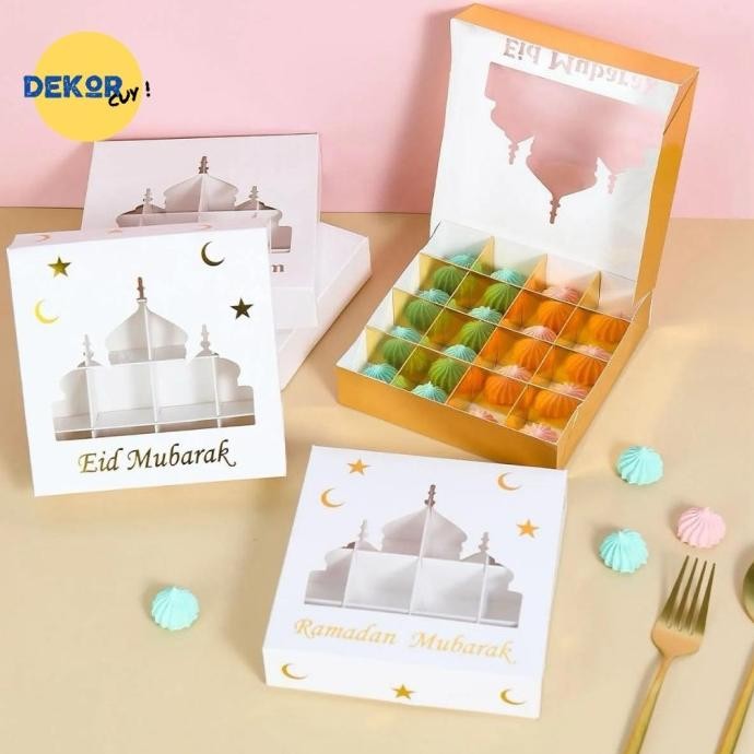 

Mubarak| BOX NASTAR COKLAT 16 LUBANG eid mubarak idul fitri box nastar box coklat packaging kue kemasan hampers hari raya natal imlek lebaran