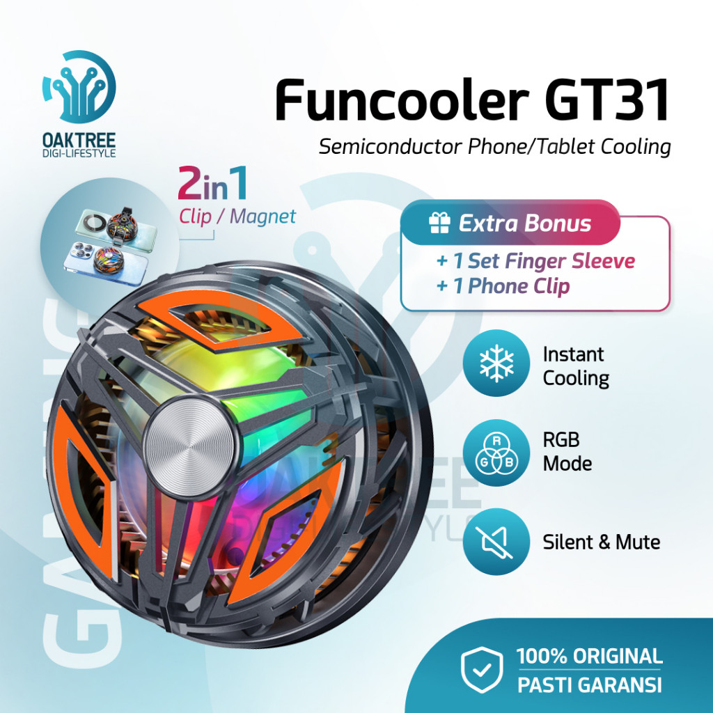 OAKTREE FUNCOOLER GT31 FAN COOLER HP PENDINGIN HP TABLET COOLING FAN