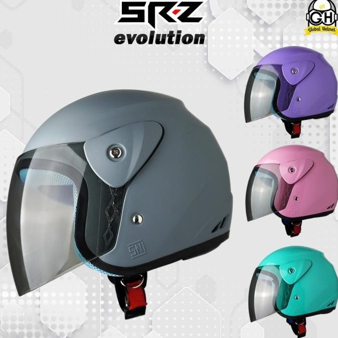 Helm Evolution Polos Half Face Model Gm Evo Original