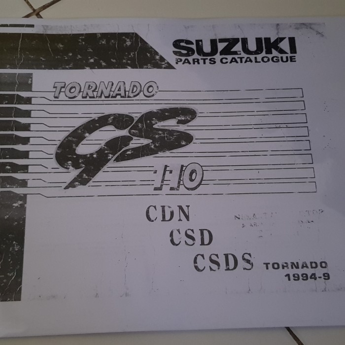 Buku Part Catalog Copian Suzuki Gs Tornado Barang Langka