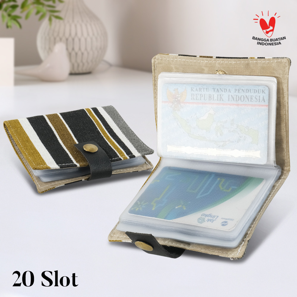 

Sewish & Rich Dompet Kartu Bahan Kain Card Holder 20 Slot - SR2