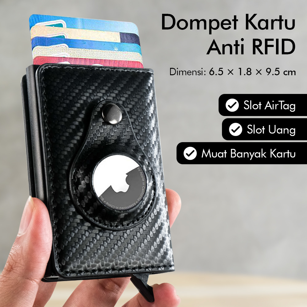 

MaDonNo Dompet Kartu Anti RFID Card Wallet with AirTag Slot - M218