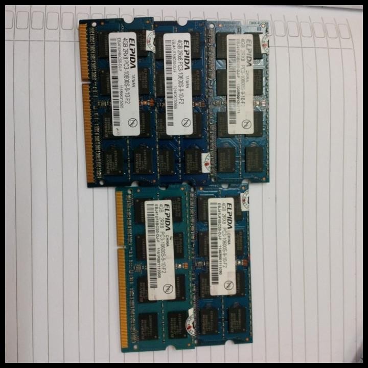 Sodimm ELPIDA 4gb Ddr3 Pc10600s.. ( Memory / Ram For Laptop)