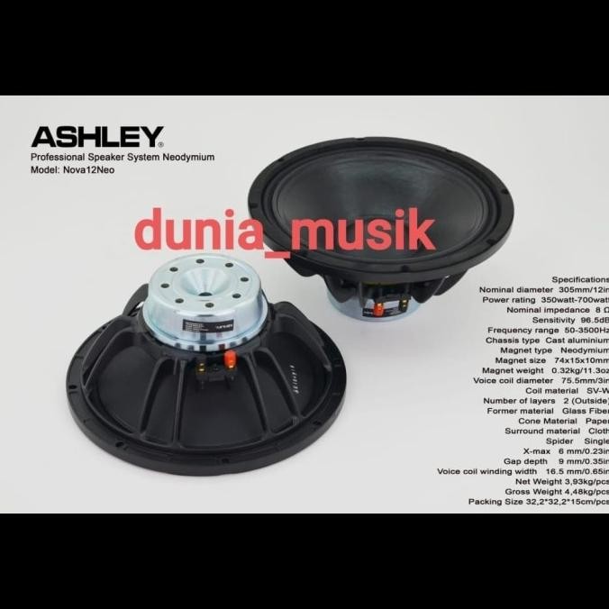 speaker ashley nova12neo 12inch original