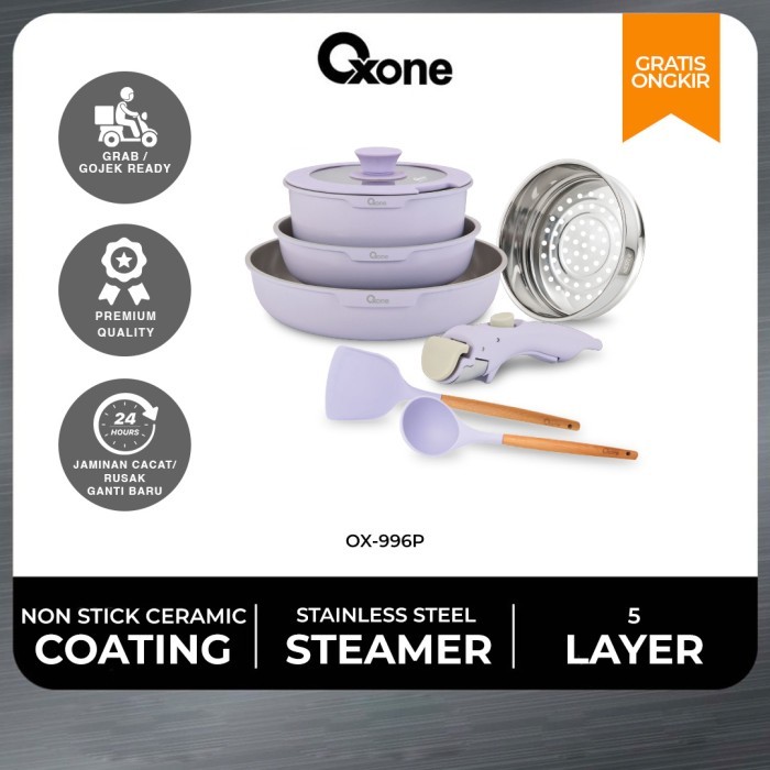 Oxone OX996 Nestlie Stackable Cookware with Detachable Handle