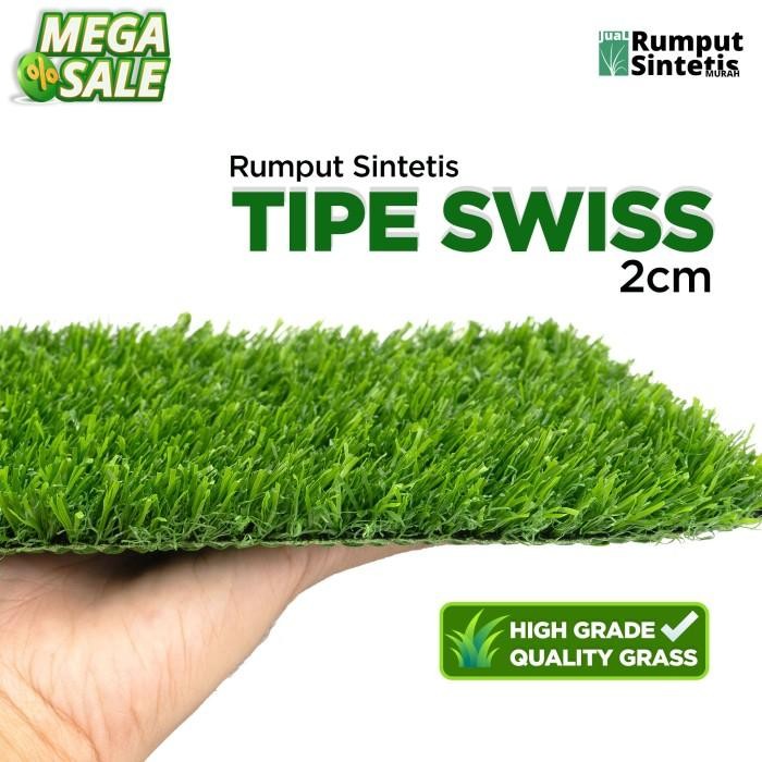 KARPET RUMPUT SINTETIS, RUMPUT PALSU, RUMPUT SWISS 2 CM