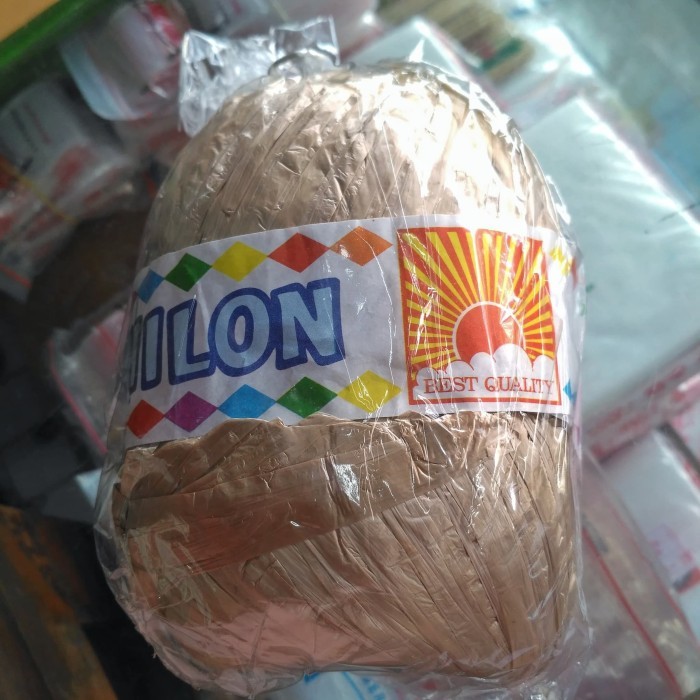 HOT SALE Tali Rafia Halus Asahilon warna Coklat