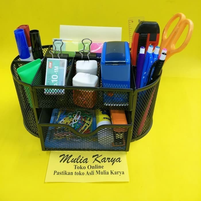 

TERLARIS! Desk Set Jaring 8 Sekat Plus 1 Laci / Memo Holder / Desk Organizer